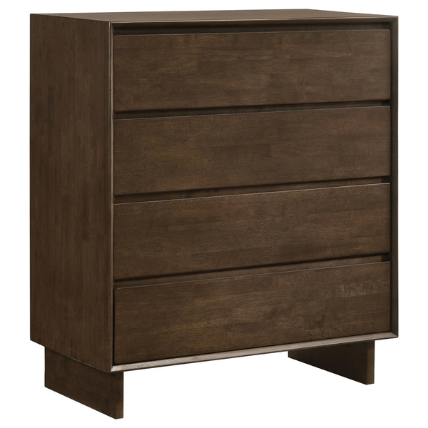 Coaster Glenwood 4-Drawer Chest Of Drawers Warm Brown