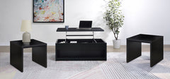 Coaster Knapp 3-Piece Lift Top Coffee Table Set Black