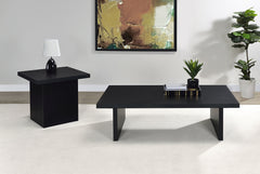 Coaster Max 2-Piece Rectangular Coffee & End Table Set Black
