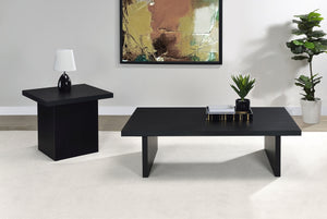 Coaster Max 2-Piece Rectangular Coffee & End Table Set Black