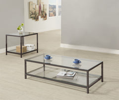 Coaster Trini 2-Piece Coffee & End Table Set Black Nickel