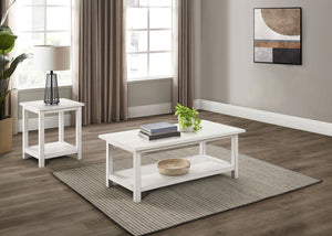 Coaster Payne 2-Piece Coffee & End Table Set Distressed White