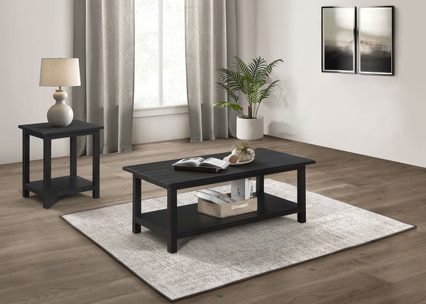 Coaster Payne 2-Piece Coffee & End Table Set Distressed Java