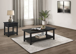 Coaster Payne 2-Piece Coffee & 1-Drawer End Table Set Java