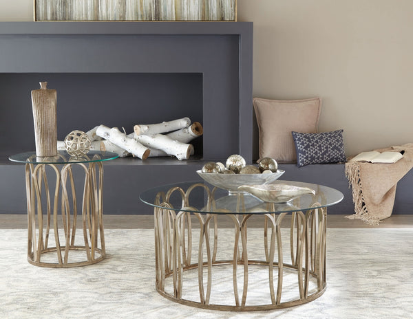 Coaster Monett 2-Piece Coffee & End Table Set Chocolate Chrome