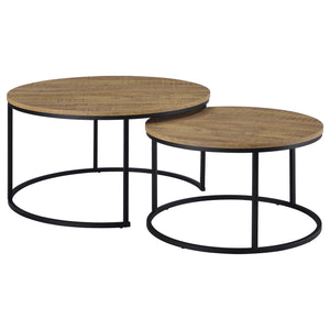 Coaster Lainey 2-Piece Round Nesting Coffee Table Mango