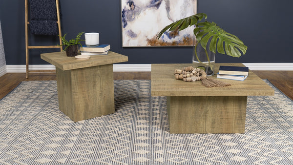 Coaster Devar 2-Piece Square Coffee & End Table Set Mango