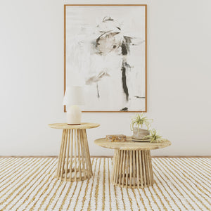 Coaster Touhy 2-Piece Round Coffee & End Table Set Natural Mango
