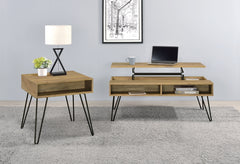 Coaster Fanning 2-Piece Lift Top Coffee & End Table Set Golden Oak