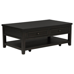 Coaster Concord 2-Drawer Rectangular Coffee Table Distressed Java