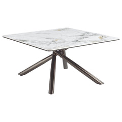 Coaster Carvell Square Sintered Stone Top Coffee Table Mirage White