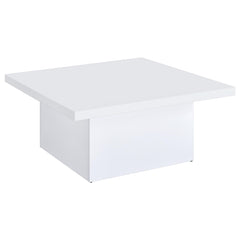 Coaster Devar Square Engineered Wood Coffee Table White High Gloss