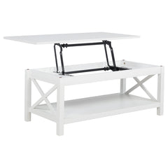 Coaster Skyview 44-Inch Rectangular Lift Top Coffee Table White