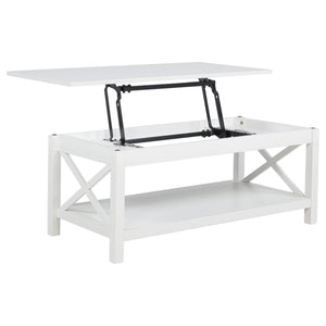 Coaster Skyview 44-Inch Rectangular Lift Top Coffee Table White