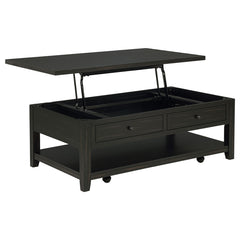 Coaster Payne 48-Inch Mobile Lift Top Coffee Table Distressed Java