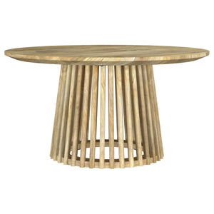 Coaster Touhy Round Solid Wood Cocktail Coffee Table Natural Mango