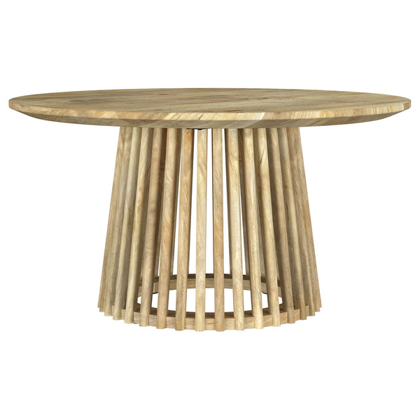 Coaster Touhy Round Solid Wood Cocktail Coffee Table Natural Mango