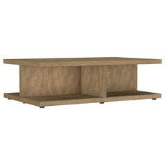 Coaster Cortona Square Engineered Wood Cocktail Coffee Table Mango