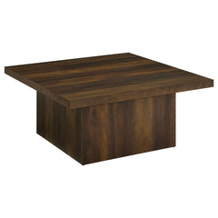 Coaster Devar Square Engineered Wood Cocktail Coffee Table Dark Pine