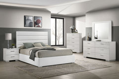 Coaster Felicity 5-Piece California King Bedroom Set White High Gloss