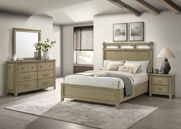 Coaster Hazlewood 4-Piece King Bedroom Set Vineyard Oak