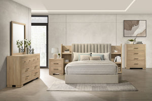 Coaster Arielle 5-Piece King Bedroom Set Light Oak