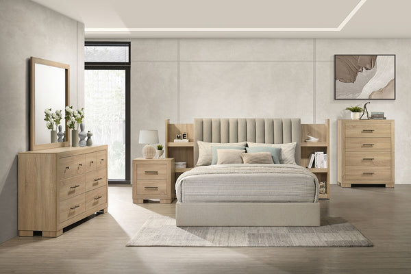 Coaster Arielle 5-Piece King Bedroom Set Light Oak