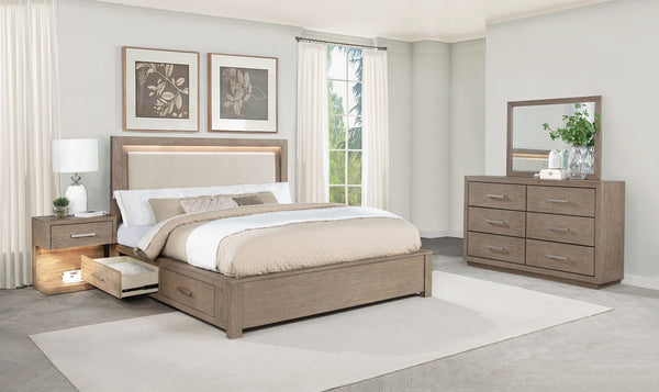 Coaster Kenora 4-Piece King Bedroom Set Barley Brown