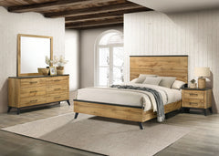Coaster Kaywood 4-Piece Queen Bedroom Set Natural Pine