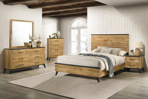Coaster Kaywood 5-Piece Queen Bedroom Set Natural Pine