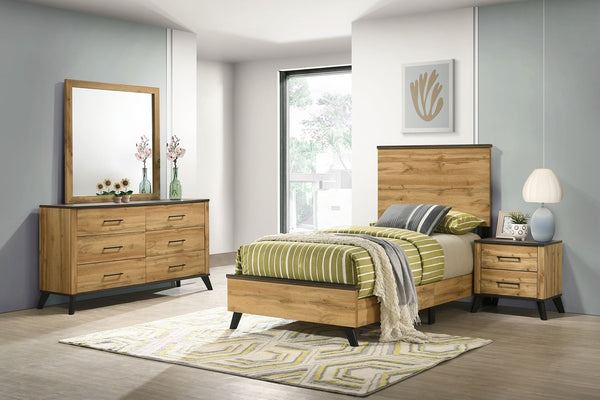Coaster Kaywood 4-Piece Twin Bedroom Set Natural Pine