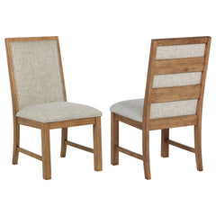 Coaster Bruner Upholstered Side Chair Natural Brown