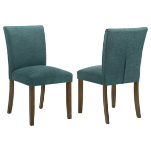 Coaster Cantley Upholstered Dining Side Chair Teal Blue