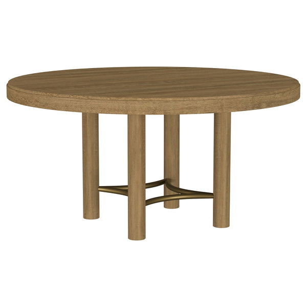 Coaster Arini 5-Piece Round Dining Room Table Set Sand Wash