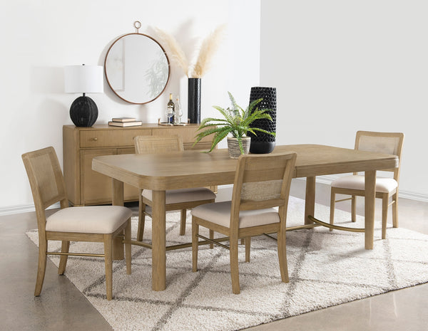 Coaster Arini 5-Piece Extension Leaf Dining Table Set Sand Wash
