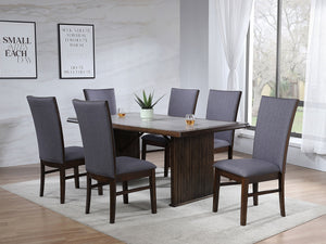Coaster Sherwood 7-Piece Rectangular Dining Table Set Brown