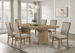 Coaster Adina 7-Piece Extension Dining Set Distressed Light Brown
