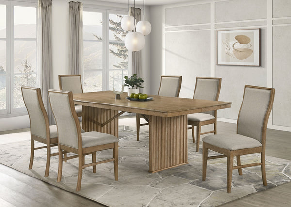 Coaster Adina 7-Piece Extension Dining Set Distressed Light Brown