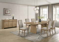 Coaster Adina 8-Piece Extension Dining Set Distressed Light Brown