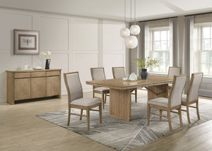 Coaster Adina 8-Piece Extension Dining Set Distressed Light Brown