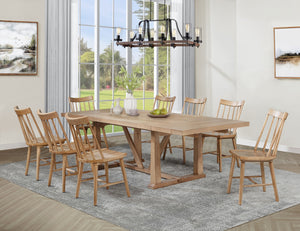 Coaster Middleton 9-Piece Extension Leaf Dining Set Natural Brown