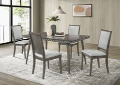Coaster Onslow 5-Piece 59-Inch Rectangular Dining Set Dark Brown