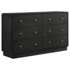 Coaster Cavelle 6-Drawer Dresser Cabinet Black