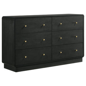 Coaster Cavelle 6-Drawer Dresser Cabinet Black