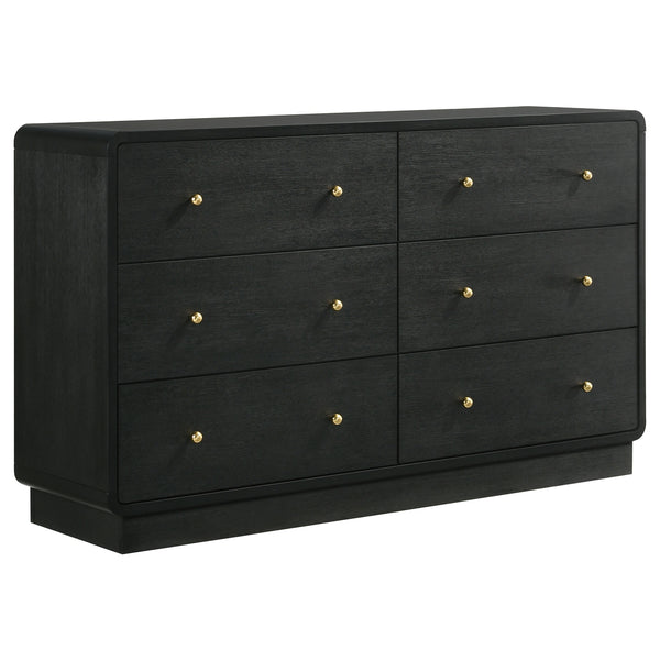 Coaster Cavelle 6-Drawer Dresser Cabinet Black