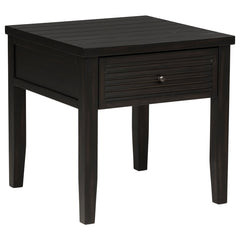 Coaster Concord 1-Drawer Square End Table Distressed Java