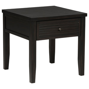 Coaster Concord 1-Drawer Square End Table Distressed Java