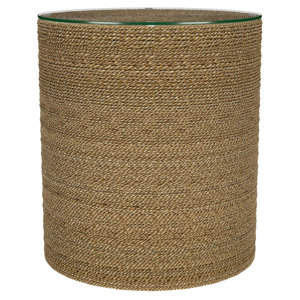 Coaster Halden Round Woven Seagrass Accent Side Table Light Brown