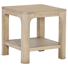 Coaster Solano Square Wood Side End Table With Shelf Weathered Mango