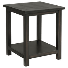 Coaster Payne Wood End Table With Shelf Distressed Java